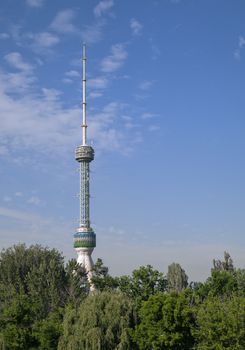 View of television tower in Tashkent, Uzbekistan