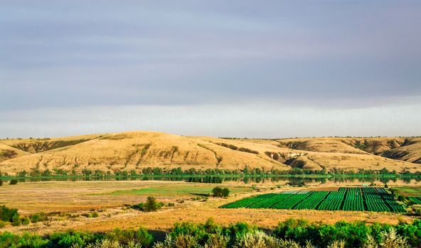 landscape field mountain expanse trip to the South of Russia, Bashkiria, Urals, Ural mountains