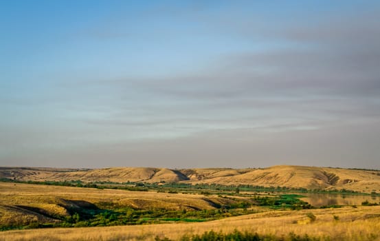 landscape field mountain expanse trip to the South of Russia, Bashkiria, Urals, Ural mountains