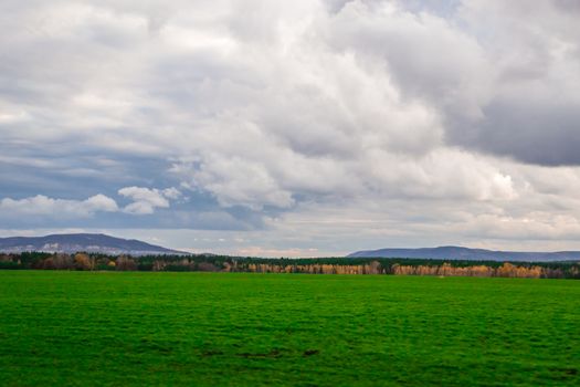 landscape field mountain expanse trip to the South of Russia, Bashkiria, Urals, Ural mountains