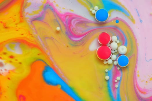 Macro colors created by oil and paint