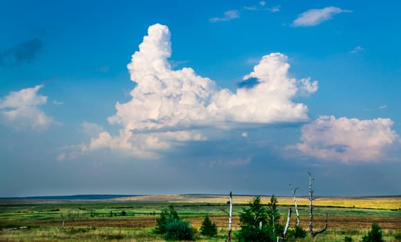 landscape field mountain expanse trip to the South of Russia, Bashkiria, Urals, Ural mountains