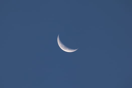 Waning Crescent Moon during the evening of 15 October 2017 over Sussex, England.