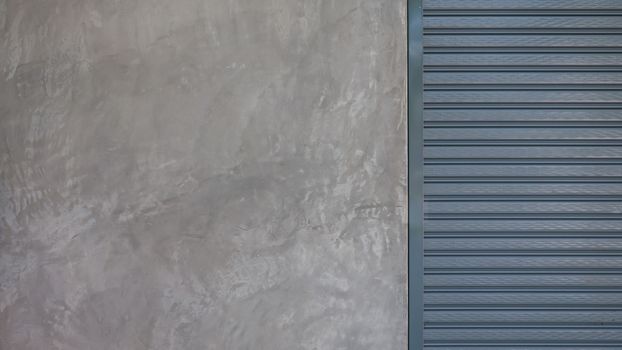 cement with roller shutter door with copy space for background