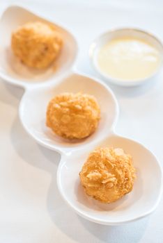 Chinese dim sum Fried Shrimp ball - Chinese groumet cuisine