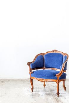 Blue sofa couch in vintage room - classical style