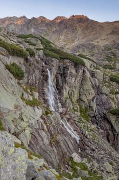 Mountain waterfall named Skok in High Tatra mountains, Slovakia, Europe