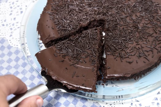 Typical brazilian chocolate cake, called brigadeiro, usually available in portuguese cuisine as well.