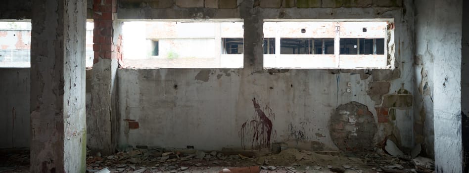 ruins of a very heavily polluted industrial factory, industrial series