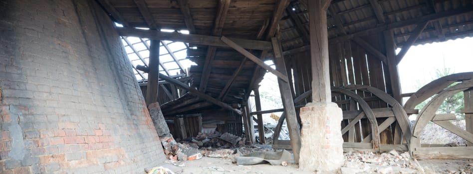 ruins of a very heavily polluted industrial factory, industrial series