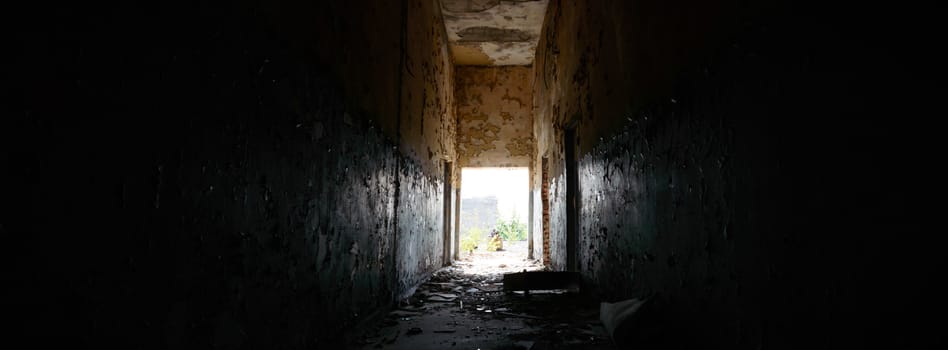 ruins of a very heavily polluted industrial factory, industrial series