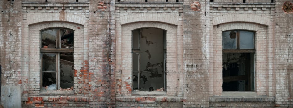 ruins of a very heavily polluted industrial factory, industrial series