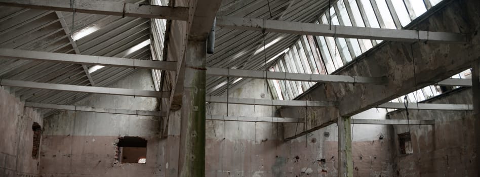 ruins of a very heavily polluted industrial factory, industrial series