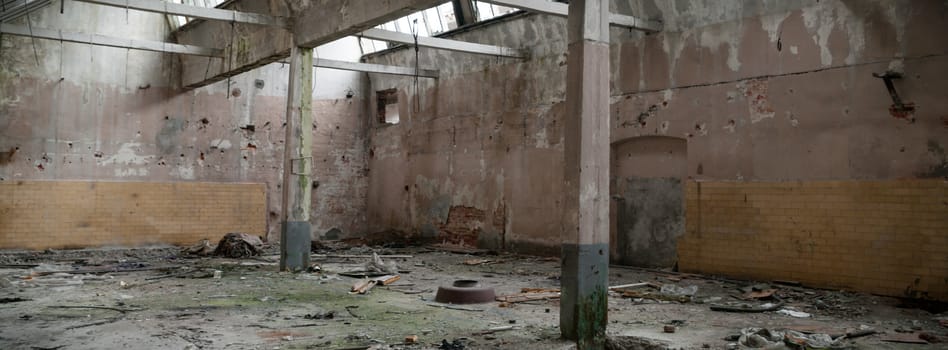 ruins of a very heavily polluted industrial factory, industrial series
