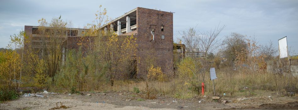 ruins of a very heavily polluted industrial factory, industrial series