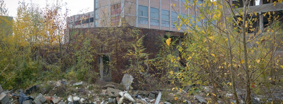 ruins of a very heavily polluted industrial factory, industrial series
