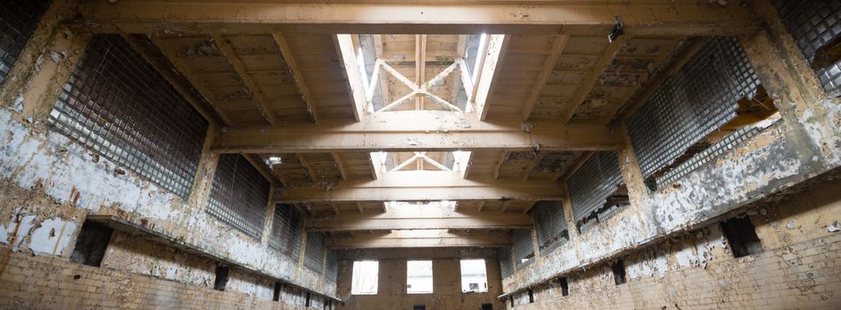 ruins of a very heavily polluted industrial factory, industrial series