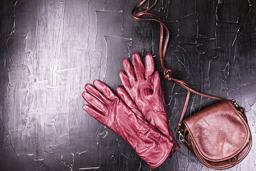 Gloves and bag