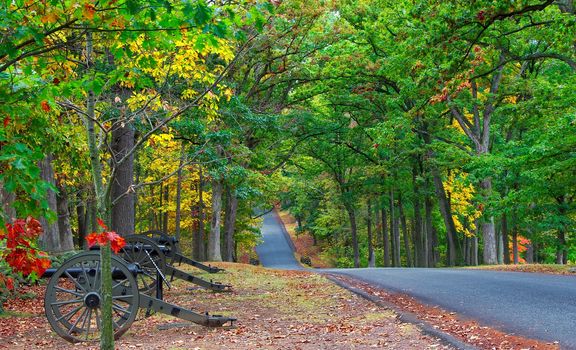 Seminary Ridge in Gettysburg National Military Park and the fall colors of 2017.