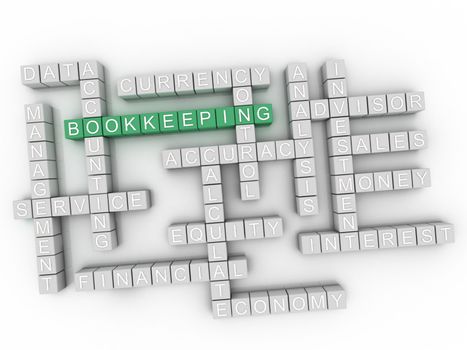 3d Bookkeeping Concept word cloud