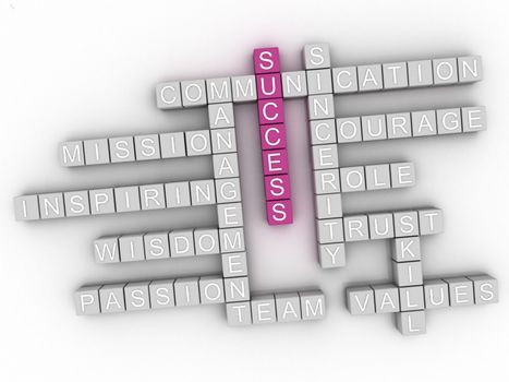 3d Success Concept word cloud