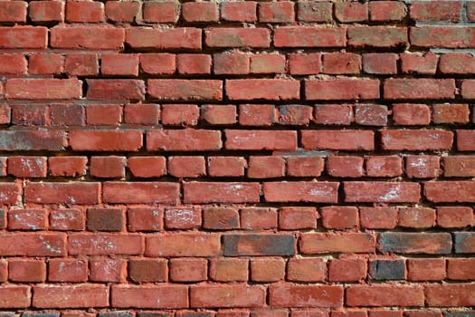 Old orange brick wall texture background. Wallpaper