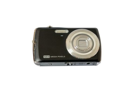 old digital camera isolated white background