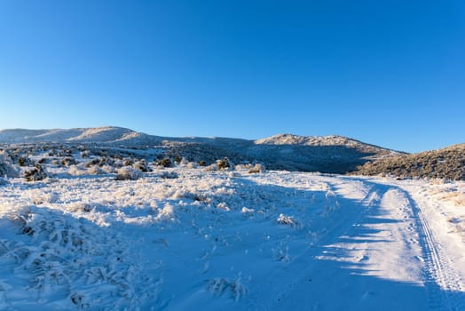 Beautiful and frozen Agarmysh mountain