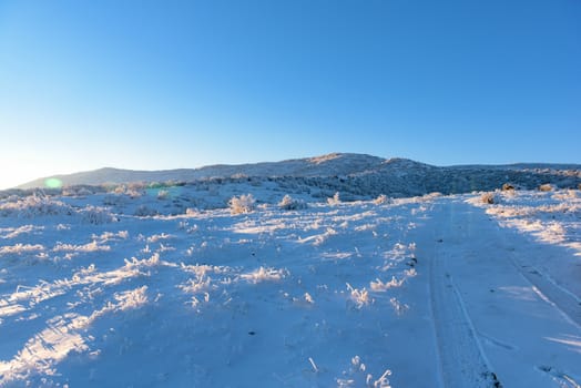 Frozen nature of Staryi Krym