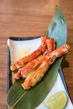 grilled taraba japanese king crab