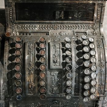 Vintage cash register - Paying money in the olden days