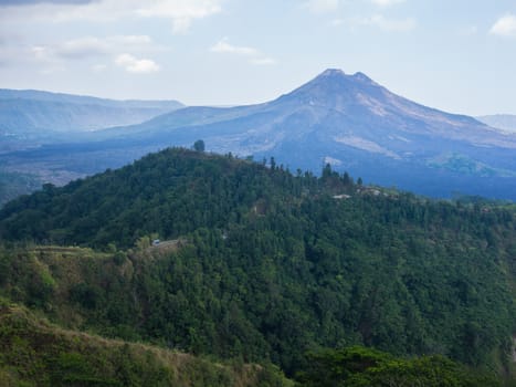 Bali volcano, Agung mountain from Kintamani in Bali, Indonesia