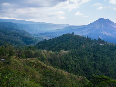 Bali volcano, Agung mountain from Kintamani in Bali, Indonesia