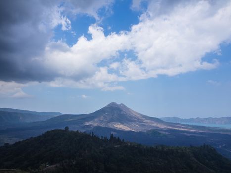Bali volcano, Agung mountain from Kintamani in Bali, Indonesia