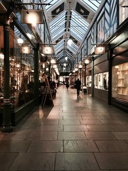 Nice shopping centre in Bedford Town centre on the evening. Bedfordshire Area.