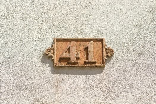 House number forty one (41)