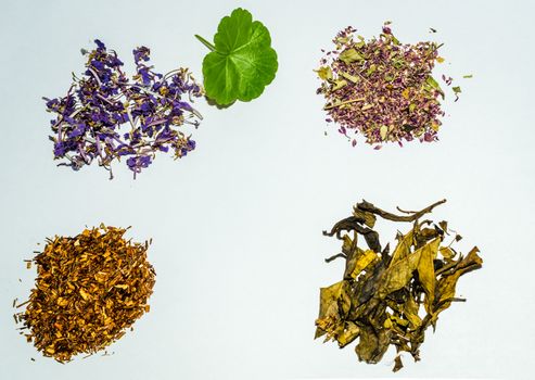 herbal tea on white background health procurement tea