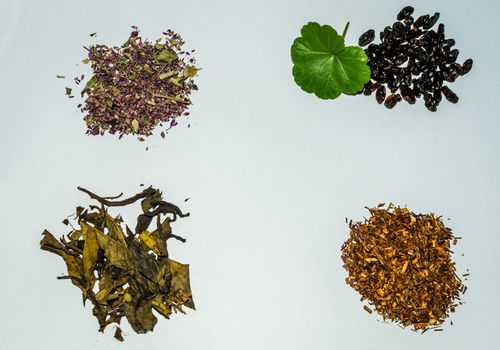 herbal tea on white background health procurement tea