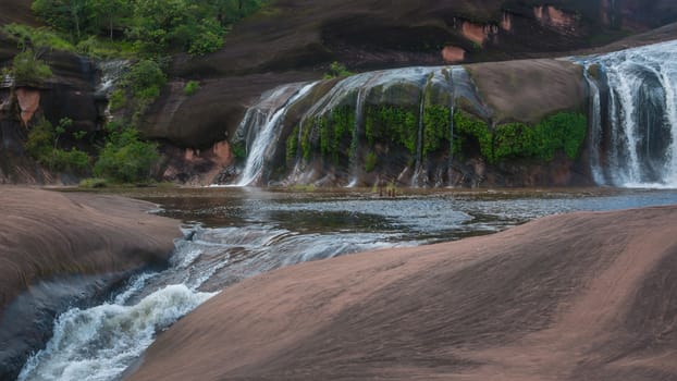 Tham Phra Waterfall . Bueng Kan Province in Thailand