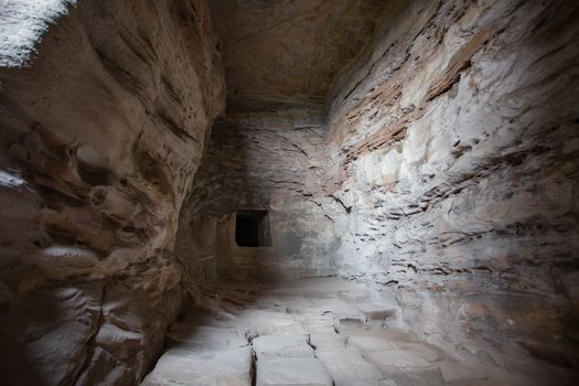 A cave within a cave at the Yungang Grottos both empty.