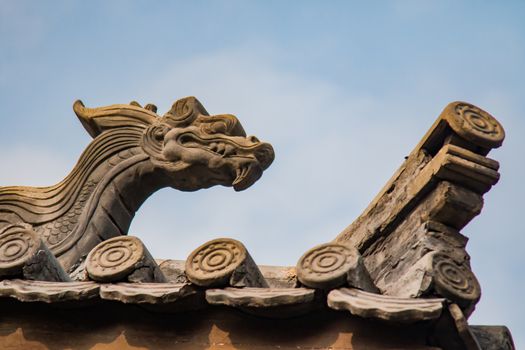 Ornated decorations atop temples built during the Ming Dynasty.