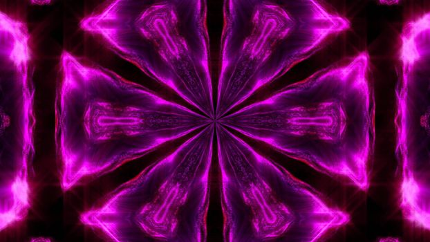 Purple abstract kaleidoscope background. Digital illustration. 3d rendering