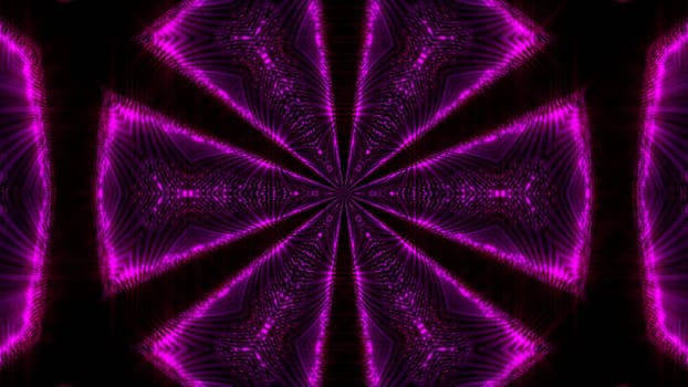 Purple abstract kaleidoscope background. Digital illustration. 3d rendering