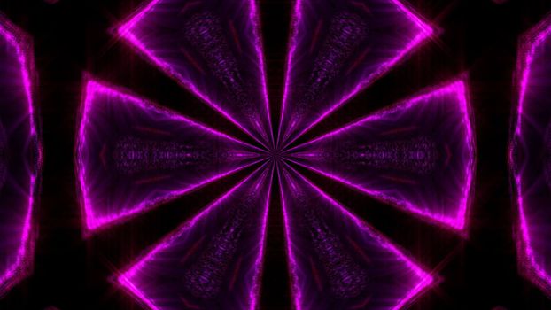 Purple abstract kaleidoscope background. Digital illustration. 3d rendering