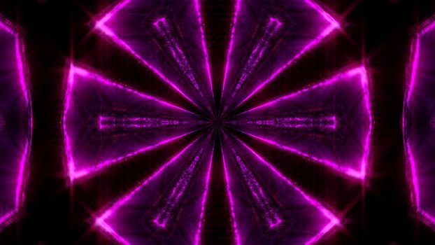 Purple abstract kaleidoscope background. Digital illustration. 3d rendering