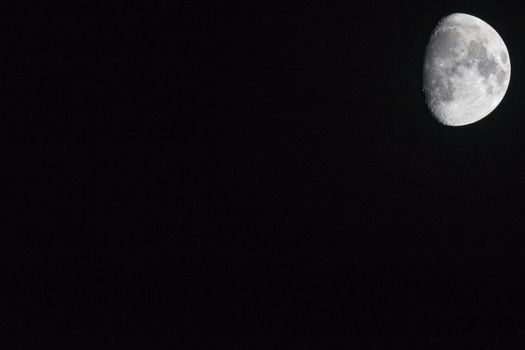 the moon on a black background, 70 of the moon the moon in Siberia