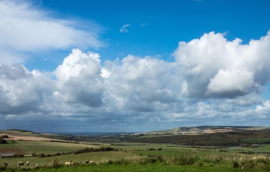 Cuckmere Valley in East Sussex, looking North.