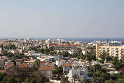 The sea resort city from height