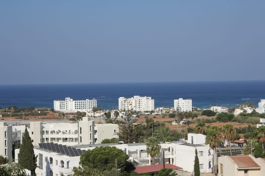 The sea resort city from height