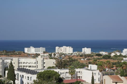 The sea resort city from height